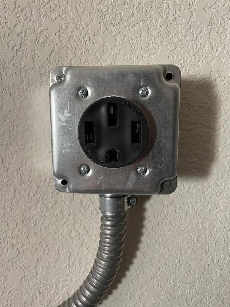 NEMA 14-50 outlet installed for Electrical Panel Upgrade in Lake Station